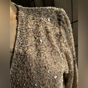 Vintage Sequined Wrap Blouse